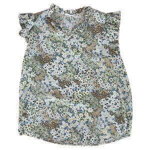 Los Amis Women's Floral Ruffle Sleeveless Blouse Multicolor Size L